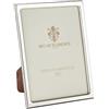 SEC OF FLORENCE 7341/10x15 Cornice Portafoto in Argento Massiccio 925 con Retro in Legno Mogano