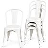 Kosmi - Set di 4 sedie stile industriale in metallo bianco