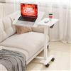 Dripex Tavolino regolabile in altezza e inclinabile con ruote, tavolo da toelettatura per letto, tavolo da computer, piccolo tavolino da letto su ruote, comodino per soggiorno, camera da letto