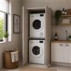 Yellowshop - Mobile a colonna porta lavatrice e asciugatrice con ante PRIME Bianco, Rovere Olmo, Rovere Well (Rovere Olmo)