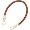 QUARKZMAN Fascia Borsa Pelle PU Intrecciata 50cm Marrone Fibbia Dorata | Corta per Borsette Borse, per Accessorio