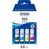 Epson EcoTank 104 Multipack cartucce d'inchiostro, 4 colori