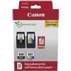 Canon Confezione di cartucce d'inchiostro, CANON PG-560 nero, CL-561 colore, con carta fotografica, per PIXMA TS5350, serie TS7450