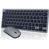 Blue Stork Set tastiera e mouse wireless BLUESTORK Pack Mini, Bluetooth e dongle, AZERTY, ultrasottile e leggero, portatile