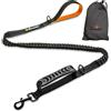 Sweetie Bungle Guinzaglio Cane Corda Bungee - Antishock Anti Tiro, Doppio Manico Traffic Handle, Regolabile 120-170 cm - Guinzaglio Riflettente per Cani Medi e Grandi - Nero