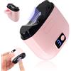 Synclum Tagliaunghie Elettrico 3-in-1, Lima Unghie Automatica con 3 Velocità Regolabili, LED Ultra Silenzioso, Contenitore Integrato per Ritagli, Ricarica USB, Portatile per Adulti, Anziani e Neonati