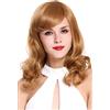 WIG ME UP - LHT-13-27 Parrucca Donna Lunghezza media Liscia Punte ricce Ricci a cavatappo Biondo ramato Biondo rossiccio