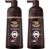 Softto+Plus Brown Hair Shampoo, copertura per capelli bianchi e grigi in soli 10 minuti, senza macchie, guanti inclusi, per uomo e donna, 2 x 350 ml contenuto/marrone
