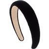 Righe e Pois - Cerchietto per capelli bombato in pile - 3 CM - hairband - confezione da 1 cerchietto (Nero)