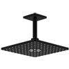GROHE Rainshower 310 SmartActive CUBE Set Soffione con 2 Opzioni Spray (Soffione 310mm a Soffitto con Braccio 142mm, Richiede Pre-Installazione), Nero Phantom