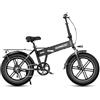 RINCC Bici Elettrica Pieghevole, Ebike da 720Wh 15Ah Batteria | Motore Brushless | Autonomia di 80-100 Km | 20×4.0 Fat Tire | 7 Velocità | Ruota monoblocco in lega di magnesio R200 (Nero)