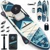 ATPROSS Tavola SUP Gonfiabile con Sedile Kayak e Accessori, 366x92cm Stand Up Paddle Extra Largo e Stabile, Portata 240kg, Canoa Gonfiabile 2 Posti per Yoga, Pesca e Surf
