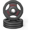 PROIRON Dischi Pesi Ghisa Piastra In Ghisa Gommato, Con Impugnatura Tri-Grip Fori Per Le Impugnature 30 Mm 1.25kg 2.5 Kg 5 Kg 10kg, Fitness e Bodybuilding, Per Palestra E Home Gym