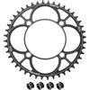 sourcing map 110BCD - Corona per bicicletta 44 denti, 7/8/9/10/11 velocità, diametro 183,68 mm, rotonda, in alluminio, a denti stretti e larghi, con viti, per MTB e bici da strada, colore nero