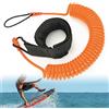 JEEZAO 10 Piedi Laccio di Sicurezza da Surf,Spirale Leash SUP TPU,Lacci Regolabile per Tavola da Surf Kayak,Tavolo da Paddle in Piedi