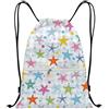 KASESSS Zaino Nuoto con Coulisse Impermeabile Stella Marina, Borsa Piscina Bambina, Sacca Sportiva Oxford con Zip, Sacca Palestra con Coulisse per Ragazze Donna Palestra Spiaggia Scuola Viaggi