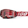 100% Armega Off-Road Goggle (Rosso - Clear Lens)