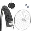 ECOVELO C2475AST+EBB24NEE Cerchio Anteriore Bici 24 X 1.75 + Copertone 24 x 1.75 + Camera d'aria per City Bike Bici da passeggio 24"