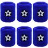 HoaaiGo 6 Pezzi Polsino Sportivo Braccialetti Sportivi per Bambini Sudore Assorbente Fasce da Polso Cotone Elastico Traspirante Polsini SpugnaPolsini di Sport per Basket Calcio Corsa Palestra, Blu (B)
