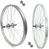 ECOVELO Ruota Cerchio Posteriore 24 x 1.75 Mozzo 6/7 velocità + Cerchio Anteriore 24 X 1.75 Per Bici 24" City Bike