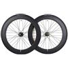 Santafixie Set di ruote Santafixie 700C, 60 mm, single-speed, mozzo Flip-Flop, in alluminio + copertoni 700 x 25C antiforatura + camere d'aria (nero/argento)