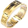ROUHO Cinturino Orologio Acciaio Inossidabile Bracciale Metallo Ricambio Oyster Maglie Attacco Curvo Argentato per Rolex GMT-Master - Oro 21mm