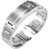 ROUHO Cinturino Orologio Acciaio Inossidabile Bracciale Metallo Ricambio Oyster Maglie Attacco Curvo Argentato per Rolex GMT-Master
