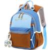PROTAURI Zainetto Asilo Bambino, Zaino Bimba Asilo Leggero & Impermeabile, Zaino Asilo Nido con Ciondolo Amovibile Retro-Design per 2-5 Anni, 10.1L, Blu
