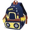 PROTAURI Zainetto Asilo Bambino 2-6 Anni 10.4L Escavatore 3D, Marineblau