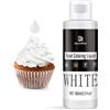 DecorRom Coloranti Alimentari Bianco, Liquido Concentrato Insapore per Torte, 160ml | Vegano, insapore, perfetto per pasta di zucchero, torte, dessert, biscotti, glasse, bevande e fai da te, Colore brillante