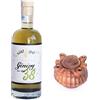 Nostre Montagne Prodotti Tipici Valle d' Genepy San Grat 38° - 70cl con grolla dell'amicizia a 4 becchi in legno di mogano