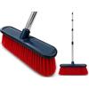 Fit For The Job Scopa resistente per esterni con fibra sintetica e manico in alluminio in 4 parti,