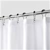 downluxe Tenda da doccia in tessuto impermeabile, fodera per doccia in tessuto morbido con 3 magneti, tenda da doccia per bagno, lavabile in lavatrice e qualità alberghiera, 178 x 183 cm, bianco