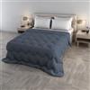 Italian Bed Linen Trapunta Invernale WaterWashed Matrimoniale 250x250 cm, Made in Italy, Piumone Imbottito 300gr, Coperta Lavabile NO STIRO - colore BLU