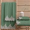 PETTI Artigiani Italiani - Asciugamani Bagno in 100% Spugna di Cotone, Set Asciugamani 1+1, 2 Pezzi 1 Asciugamano Viso e 1 Asciugamano Mani, Verde Smeraldo