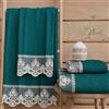 PETTI Artigiani Italiani - Asciugamani Bagno in 100% Spugna di Cotone, Set Asciugamani 1+1, 2 Pezzi 1 Asciugamano Viso e 1 Asciugamano Mani, Ottanio