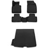 LEMENT Element Set di tappetini in gomma 3D e tappetini per bagagliaio adatti per Volvo XC90 | 2014 - 2025 | 5 posti e 7 posti, sedile posteriore ripiegato | 100% su misura, tappetini per auto, tappetini in