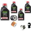 MOTO SPORT MONDO KIT TAGLIANDO PER OLIO MOTORE MOTO 4T TEMPI COMPATIBILE CON HONDA CB 1000 R MANUTENZIONE CAMBIO OLIO MOTO 4 LITRI DI OLIO MOTU L 10W40 5100 SEMISINTETICO+1 FILTRO OLIO