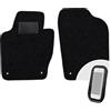 MOTO-MOLTICO Tappetini auto anteriori in velluto nero, set di 2 pezzi tappetini per auto adatti per VW Polo 6R 2009-2017
