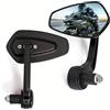 YUJYGAO 7/8 22mm Specchietti Manubrio Moto, Universale Specchietti Moto Laterali per Scooter Cruiser Chopper Street Bike Dirt Bike MT07 MT09 Z1000 xsr 700 CB400 Cafe Racer