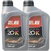 Charging Racer Olio Motore SELENIA 20K 10W-40, Lubrificante con Basi Sintetiche, Energy Conserving, per Motori a Benzina (2L)