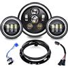 SKUNTUGUANG Fanale a LED per moto Road King, 7 pollici, con 2 fendinebbia 4-1/2