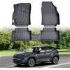 ECOZEN Tappetini Abitacolo per Toyota Yaris Cross Fußmatte 2020-2026(Hybrid) Tappetini in TPE antiscivolo impermeabile battitacco in gomma rinforzato, bottoni di fissaggio tutte le stagioni bordo alto