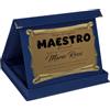 Printerland Targa Regalo Personalizzata con Astuccio in Velluto Blu, Rosso o Nero - Targhe Regali Feste Festa Personalizzate (BLU, Maestro)