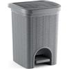 Stefanplast Elegance PATTUMIERA Bagno LT.6 Grigio-Ardesia CM.20X20X28, 6lt