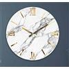 Generico Orologio da Parete, Soggiorno, Cucina, Moderno,Effetto marmo, Base legno, Lavorazione a resina, Numeri a rilievo, Diametro disponibile 40/60/80/100 cm, Made in Italy (Carrara Oro, 40 cm.)