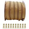 JYC CREATIVE Rotoli 25 Metri Chiusure Lampo Continuo Nylon 3#, Borse Artigianato, Tenda da Campagna, con 10 cursori Free Slider in Metallo per Cucitura, (3465, 3#)