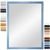 PrimeLuxe Specchio da parete 60 x 80 cm (misure esterne) in Blu Chiaro | Colore e dimensione selezionabili | Specchio a figura intera | Specchio per bagno e ingresso | con cornice in legno | Prodotto