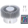 YIZISECCE Plafoniera a LED 360° Luminosa 24 Tasti Controllo Lampada a LED Perline Lampada da parete a forma di sole 3W per Ristorante Cafe 85‑277V
