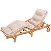 Bjird Cuscino per sedia a sdraio da giardino, 200 x 55 x 8 cm, cuscini per sedia a sdraio, imbottitura per lettino prendisole, trapuntato, 100% Made in EU - beige